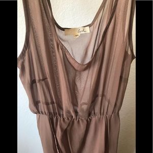 Lush Sheer High Low Dress